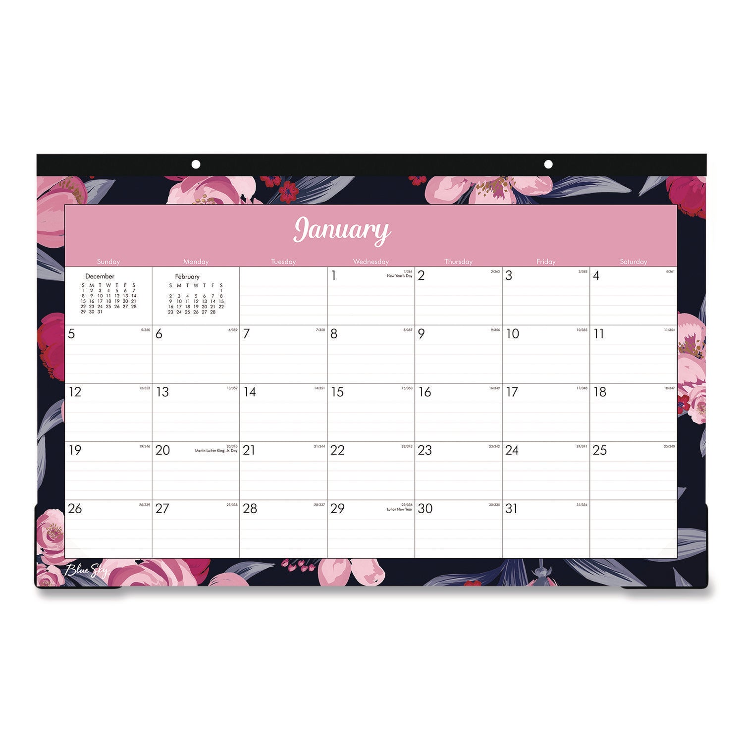 blue-sky-r-mimi-pink-desk-pad-calendar-floral-artwork-17-x-11-white-pink-black-sheets-black-headband-12-month-jan-to-dec-2025-bls14862625_1